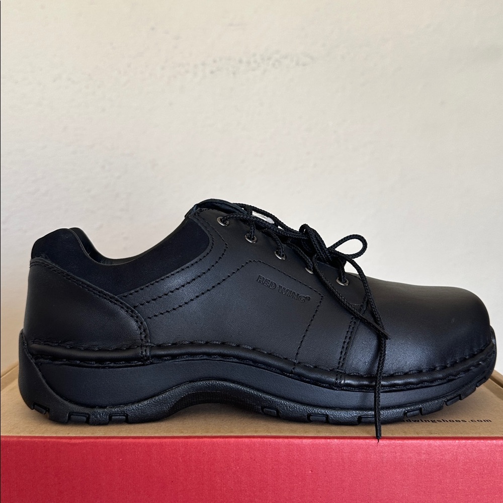 NEW RED WING Women's Black Steel Toe Work Slip‎ Resistant Oxfords size 9